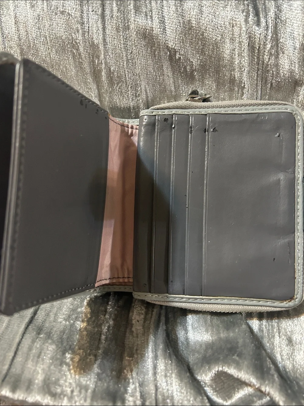 Coach Gray Signature Wallet and Card Case Set